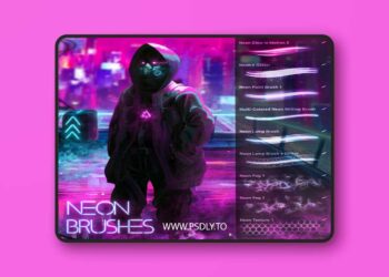 Neon Brushes Pack for Procreate