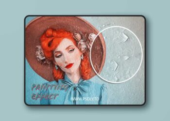 Oil Paint Photo Effect on Cracked Wall Surface 388094412