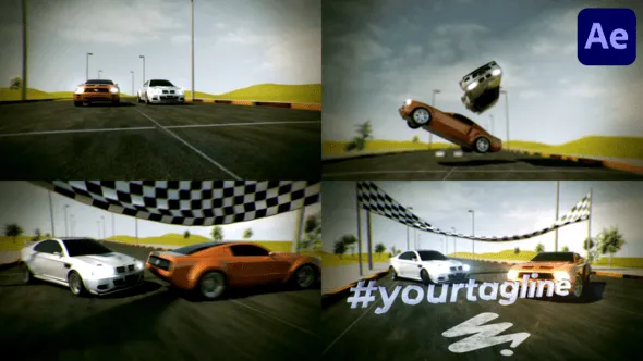 Videohive - Cars Racing Logo Sting for After Effects - 58324554 1 Cars Racing Logo Sting for After Effects - 58324554
