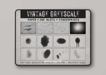 Vintage Greyscale Textures & Overlays
