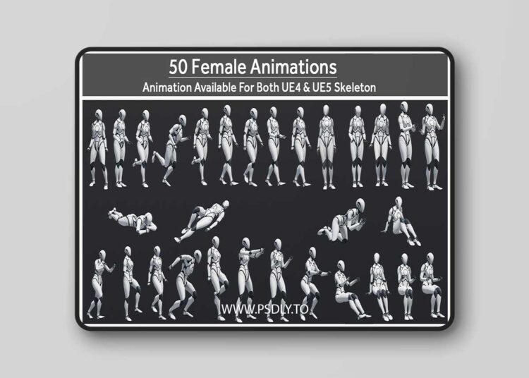50 Female Animations (4.27 and 5.0 – 5.4) for Unreal Engine 1 50 Female Animations (4.27 and 5.0 – 5.4)