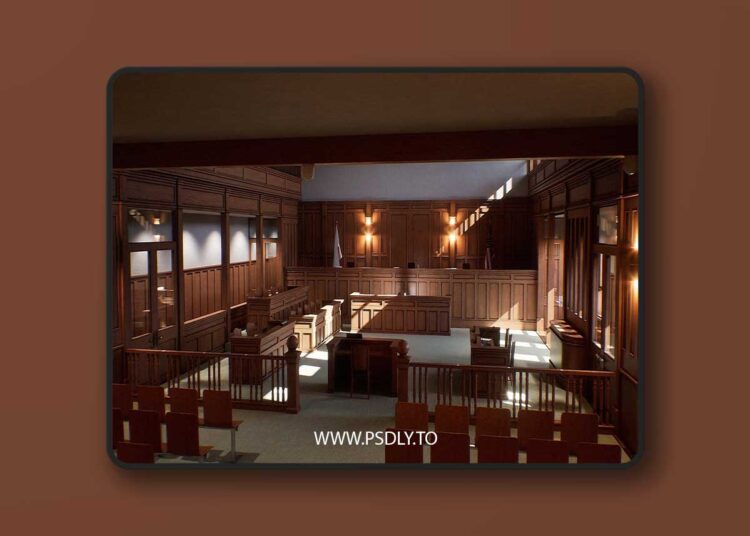 Courtroom - Environment (4.24 – 4.27 and 5.0 – 5.6) for Unreal Engine 1 Courtroom - Environment (4.24 – 4.27 and 5.0 – 5.6)