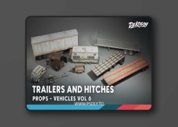Vehicles VOL.6 - Hitches & Trailers (Low Poly) (5.4)