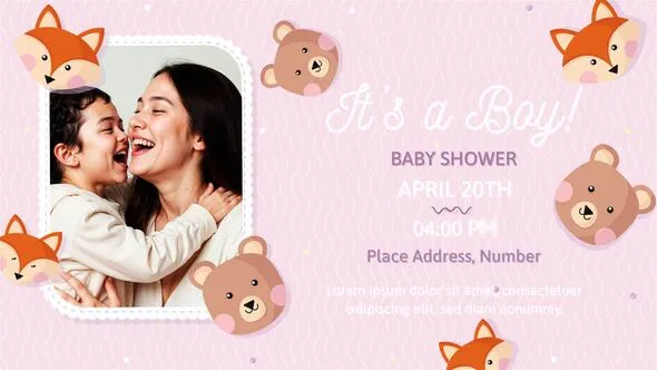 Videohive - Baby shower invitation template - 59139995 1 Videohive - Baby shower invitation template - 59139995