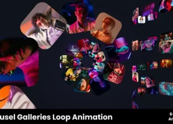 Videohive - Carousel Galleries Loop Animation | Mosic Slide Multi Screen - 58608775