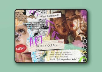 Art Paper Collage cutout abstract