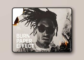 Burn Paper Photo Effect for Photoshop