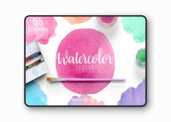 DesignBundles - Watercolor Textures 58xPNG 10339