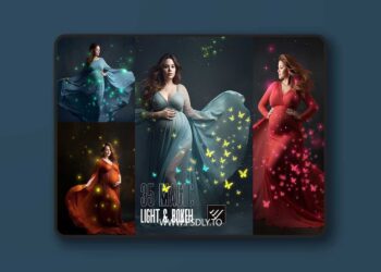 Magic light bokeh Maternity overlays