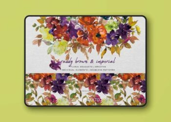 Autumn Floral Bouquet Clipart Set 1760653