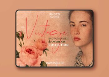 CreativeMarket - Vintage Backgrounds & Overlays - 2413788