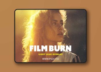 Film Burn Light Leak Overlays - Photoshop Effects