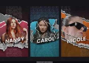 Videohive - Crumple Tape Paper Collage Stories - 59548071