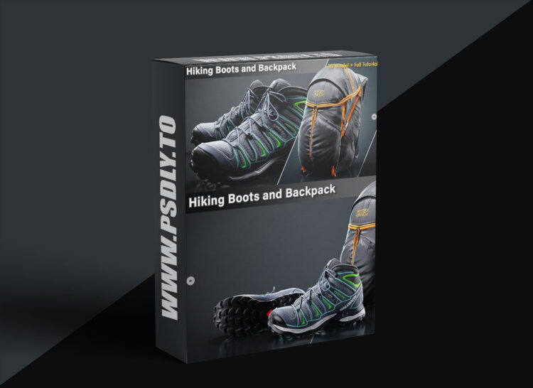 Artstation - Hiking Boots and Backpack / Full Tutorial + 3D Model 1 Artstation - Hiking Boots and Backpack / Full Tutorial + 3D Model