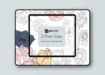 Flower Stamps - 20 Procreate Brushes