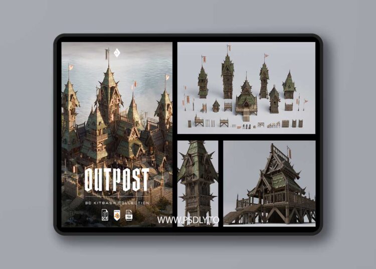 Outpost - Medieval Military Buildings 3D Kitbash Pack 1 Outpost - Medieval Military Buildings 3D Kitbash Pack