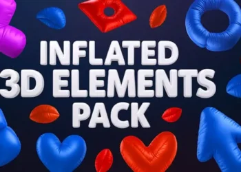 Videohive - 3D Glossy Inflated Pack – Trendy Plastic Shapes & Visual FX - 60513189