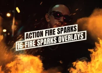 Videohive - Action Fire Sparks Overlays Pack - 60410728