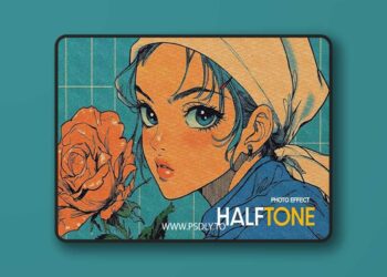 Zigzag Halftone Photo Effect for Photoshop