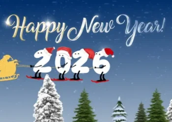 Videohive New Year Cartoon Skier 2026 After Effects 60808729