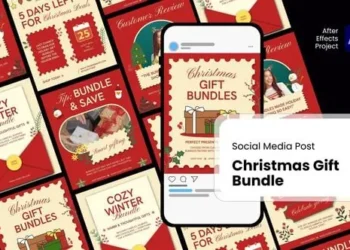 Videohive Social Media Reels Post Christmas Gift Bundle After Effects Project Files 60664245