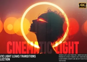 Videohive Cinematic Light Leaks Transitions – Warm Film Glow Lens FX For DR 60957866
