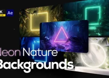Videohive Neon Nature Backgrounds 60959088