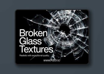 Broken Glass Textures Overlays for Photoshop