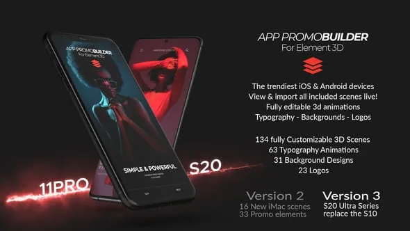 Videohive - App Promo Builder for Element 3D - 24884226 1 Videohive App Promo Builder for Element 3D 24884226