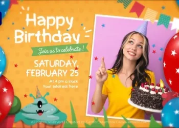 Videohive Happy Birthday Intro Happy Birthday Invitation 42721284