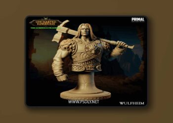 Barbarian – Wulfheim Bust – 3D Print Model