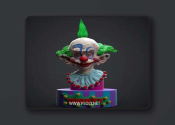 Diklichart – Shorty Killer Klowns from Outer Space Bust – 3D Print Model STL