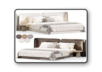 Fless 2 Double Bed by Koza Home – 3D Model