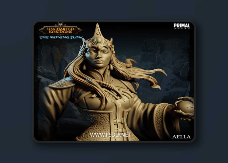 Mage Queen – Aella – 3D Print Model 1 Mage Queen – Aella – 3D Print Model
