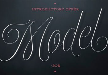 Model Tall Delicate Refined Script Fonts 8xOTF