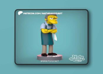 Naty Ramos – The Simpsons – Moe – 3D Print Model STL