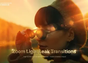 Videohive Zoom Light Leak Transitions Davinci Resolve 61831492