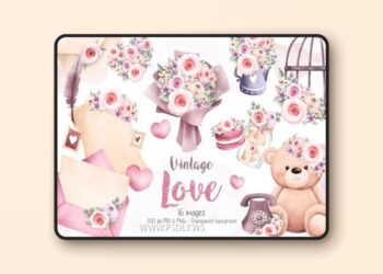 Vintage Love Clipart