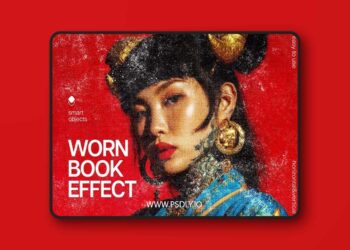 Worn Book Photo Effect for Photoshop