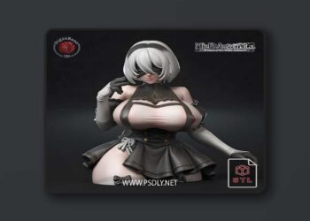 2B Nier Automata Bust – Massive Exposed Tits – 3D Print Model STL
