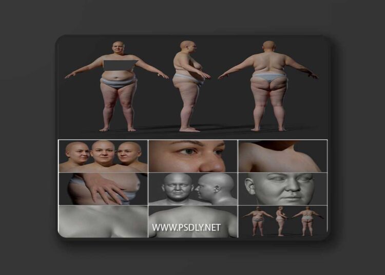 Animation Ready Body Scan Female 04 1 Animation Ready Body Scan Female 04