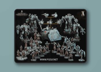 Archvillain Games – Deadmen Brigade – Morior Invictus – 3D Print Model