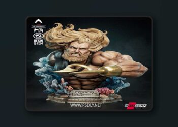 B3DSERK – Aquaman Bust Portrait – 3D Print Model STL