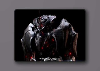 Battle Robot Mech Camelot PBR Low poly 3D Model