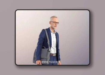 Business Man Walking in Suit low poly 3d Model
