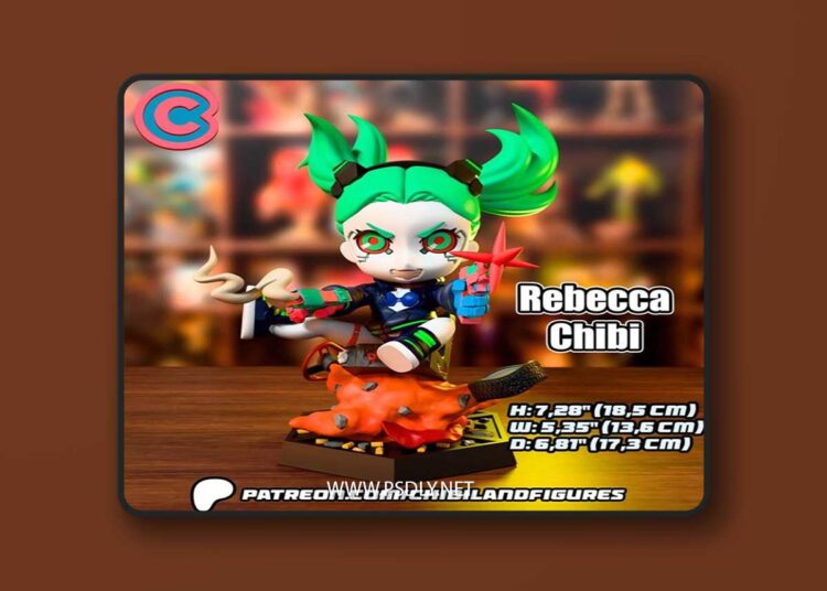 Chibi Land Figures – Rebecca Cyberpunk – Edgerunners – Chibi – 3D Print Model STL 1 Chibi Land Figures – Rebecca Cyberpunk – Edgerunners – Chibi – 3D Print Model STL