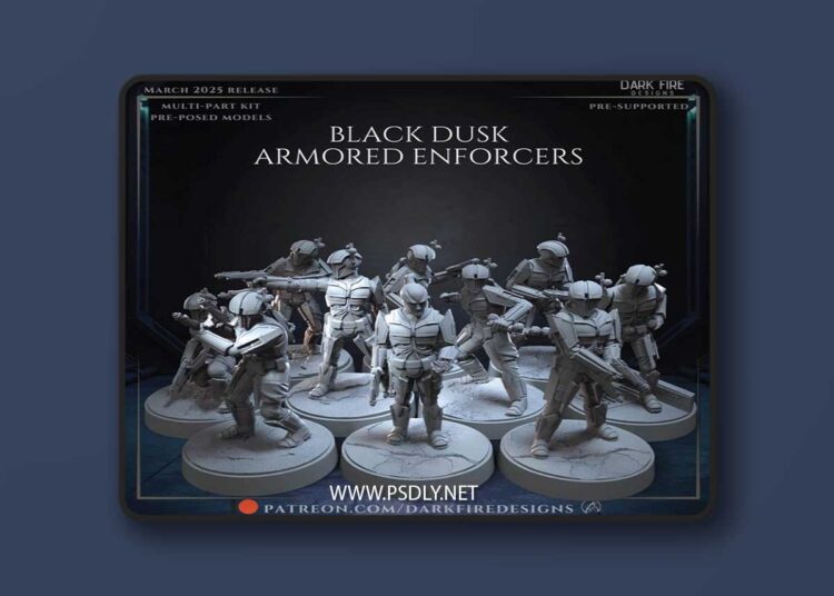 Dark Fire Designs – Black Dusk Armored Enforcers – 3D Print Model 1 Dark Fire Designs – Black Dusk Armored Enforcers – 3D Print Model