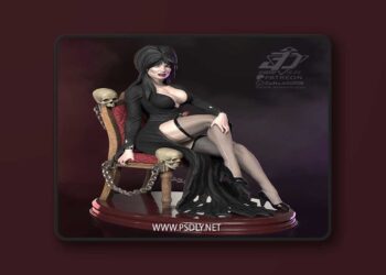 Elvira – Mistress of the Dark Fanart – 3D Print Model STL