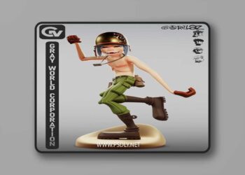 Gray World Corporation – 2D Dirty Harry – Gorillaz – 3D Print Model STL