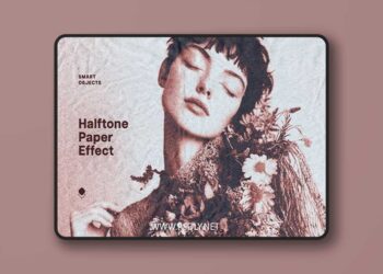 Halftone Paper Photo Effect for Photoshop